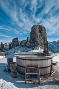 Esqui em Cortina D'Ampezzo Dolomitas Itália - Refúgio Scoiatolli, 5 Torri