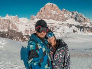 Esqui em Cortina D'Ampezzo Dolomitas Itália