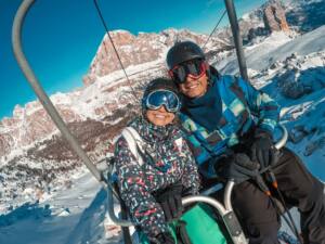 Esqui em Cortina D'Ampezzo Dolomitas Itália