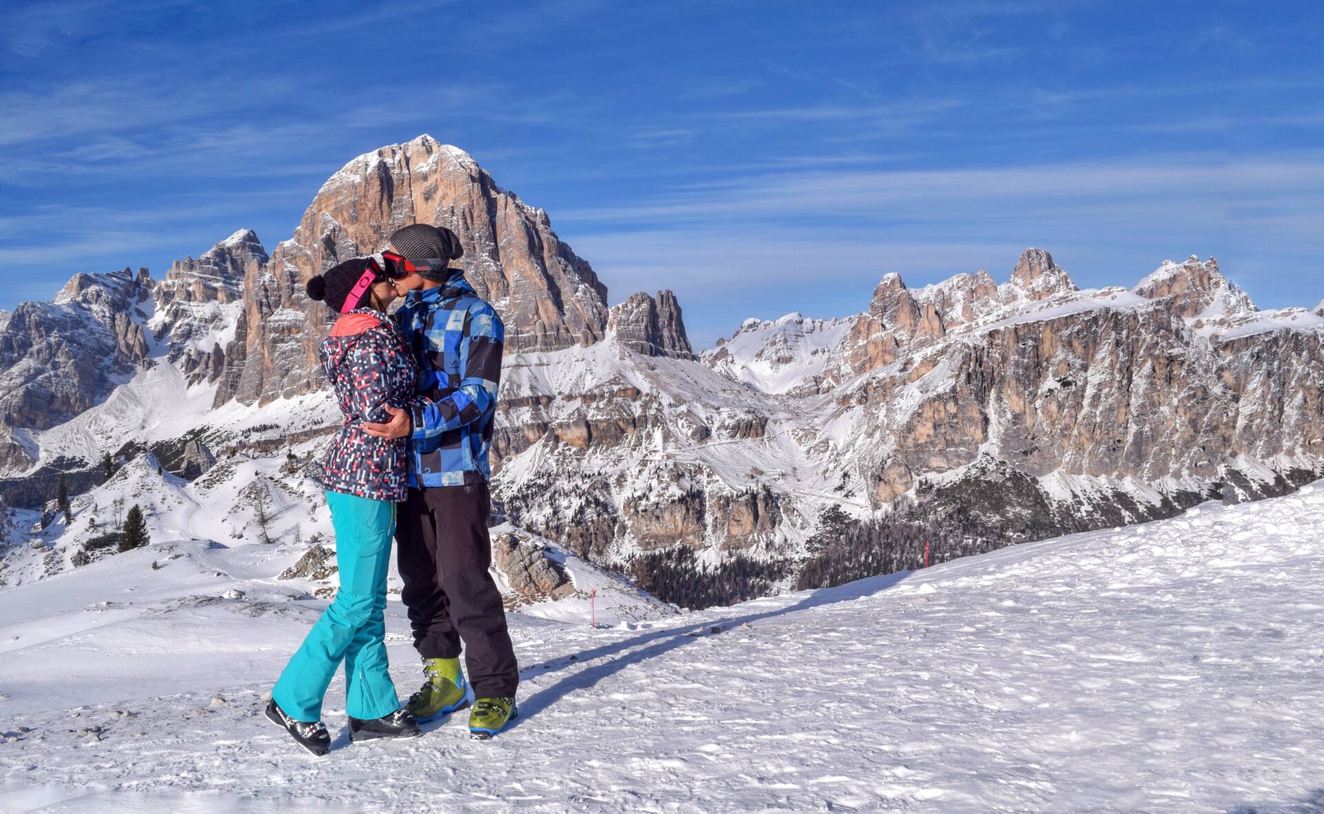 Esqui em Cortina D'Ampezzo Dolomitas Itália