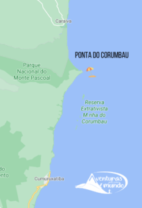 Mapa Ponta do Corumbau - Bahia