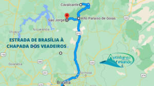 Estrada de Brasília às cidades da Chapada dos Veadeiros